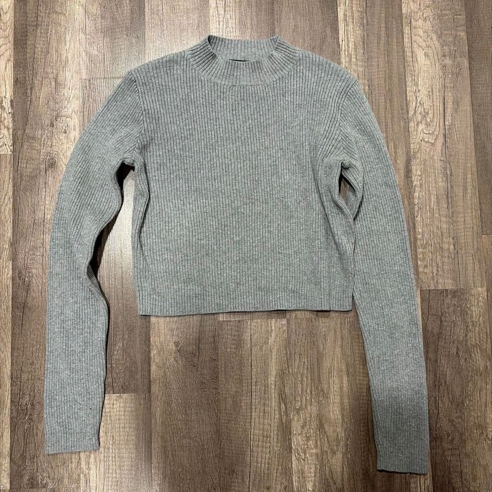 Brandy Melville Gray Mock Neck Top